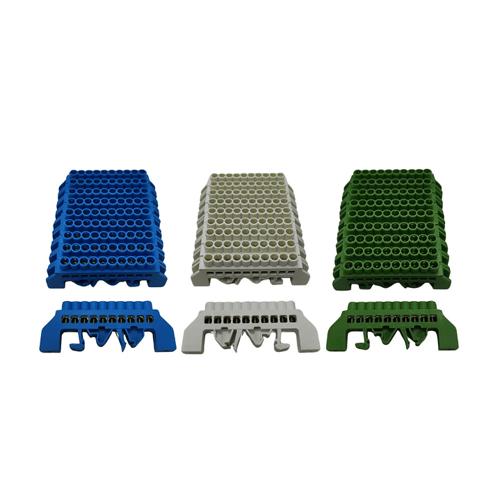 Barra 10 polos Riel Din 1