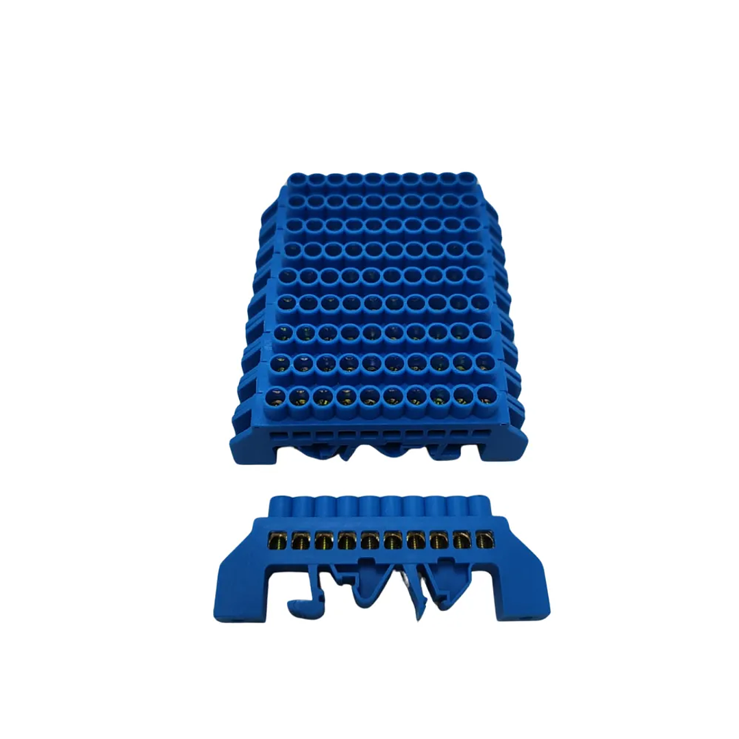 Barra 10 polos Riel Din 2