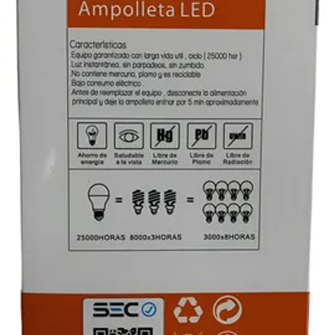 Ampolleta Led 15w 3000K 7