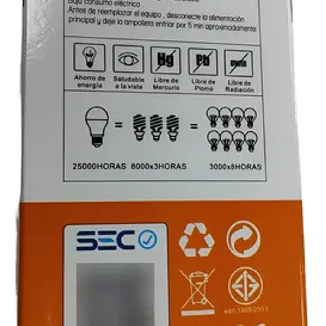 Ampolleta Led 9w 6500K 8