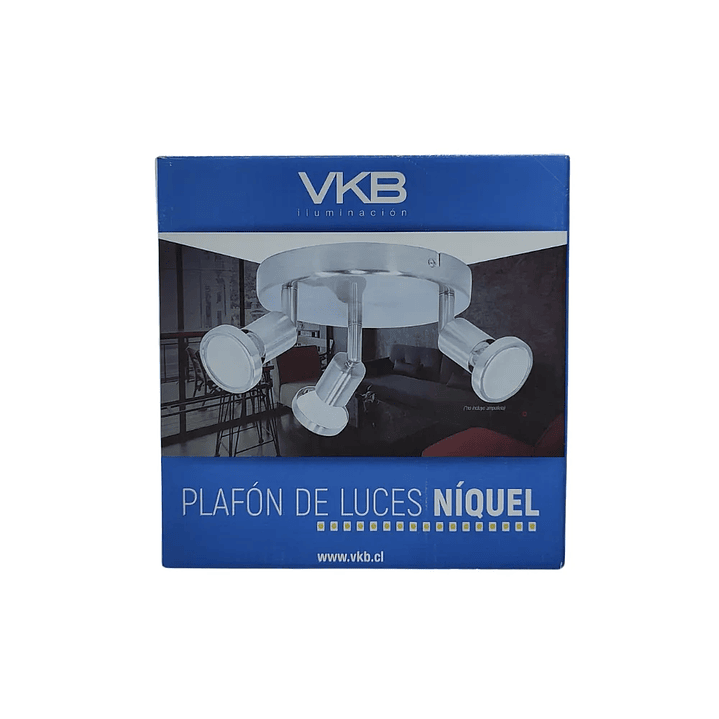 Plafón de luces Níquel 7
