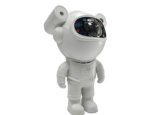 Astronauta proyector de galaxias con parlante