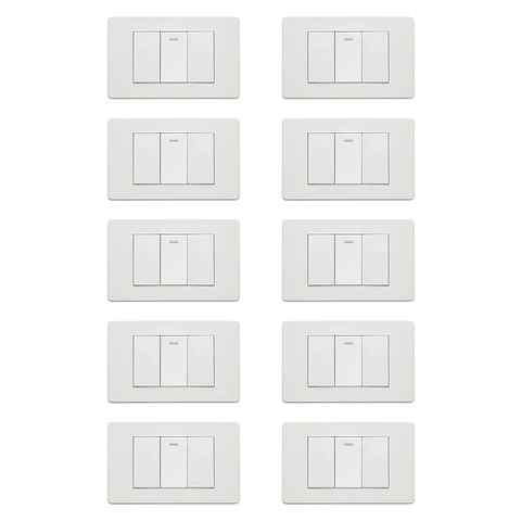 Interruptor Simple 2controles (Pack x |0) 