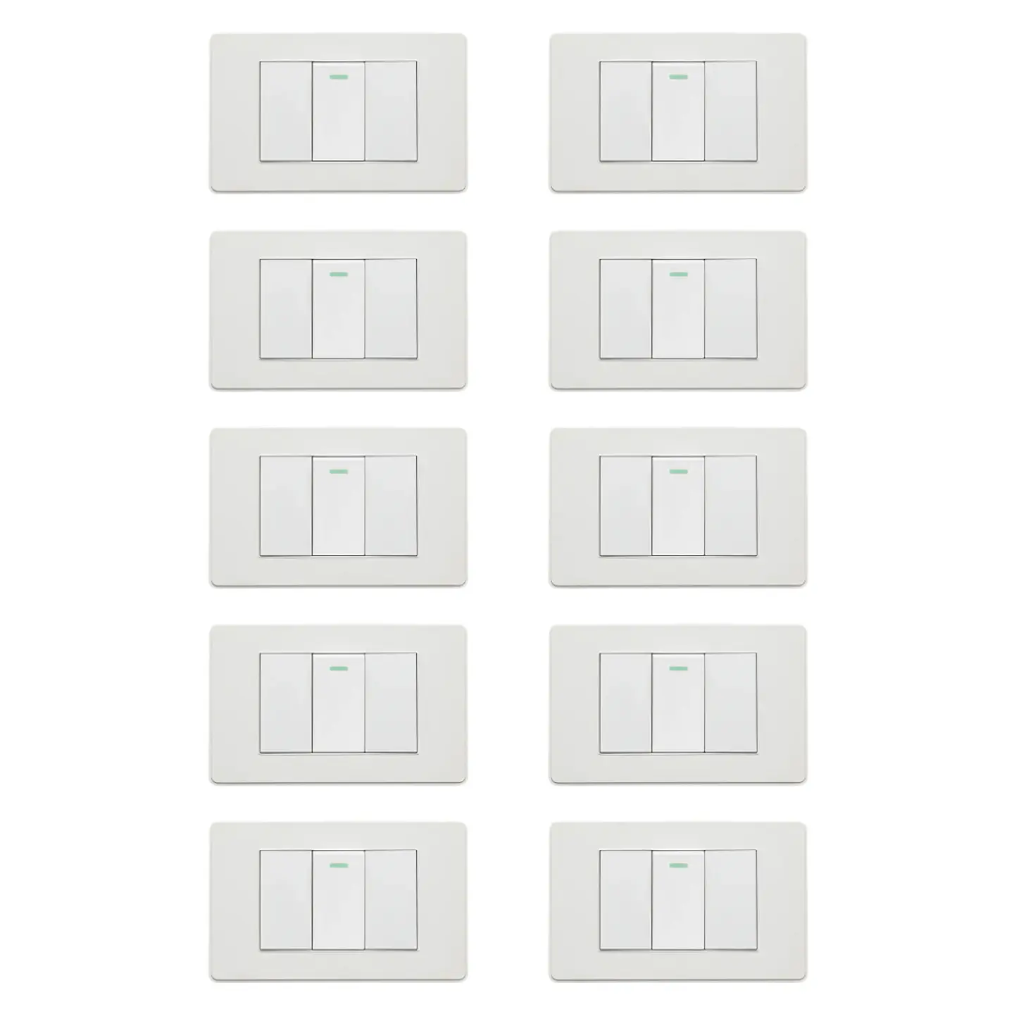 Interruptor Simple 2controles (Pack x |0)  1