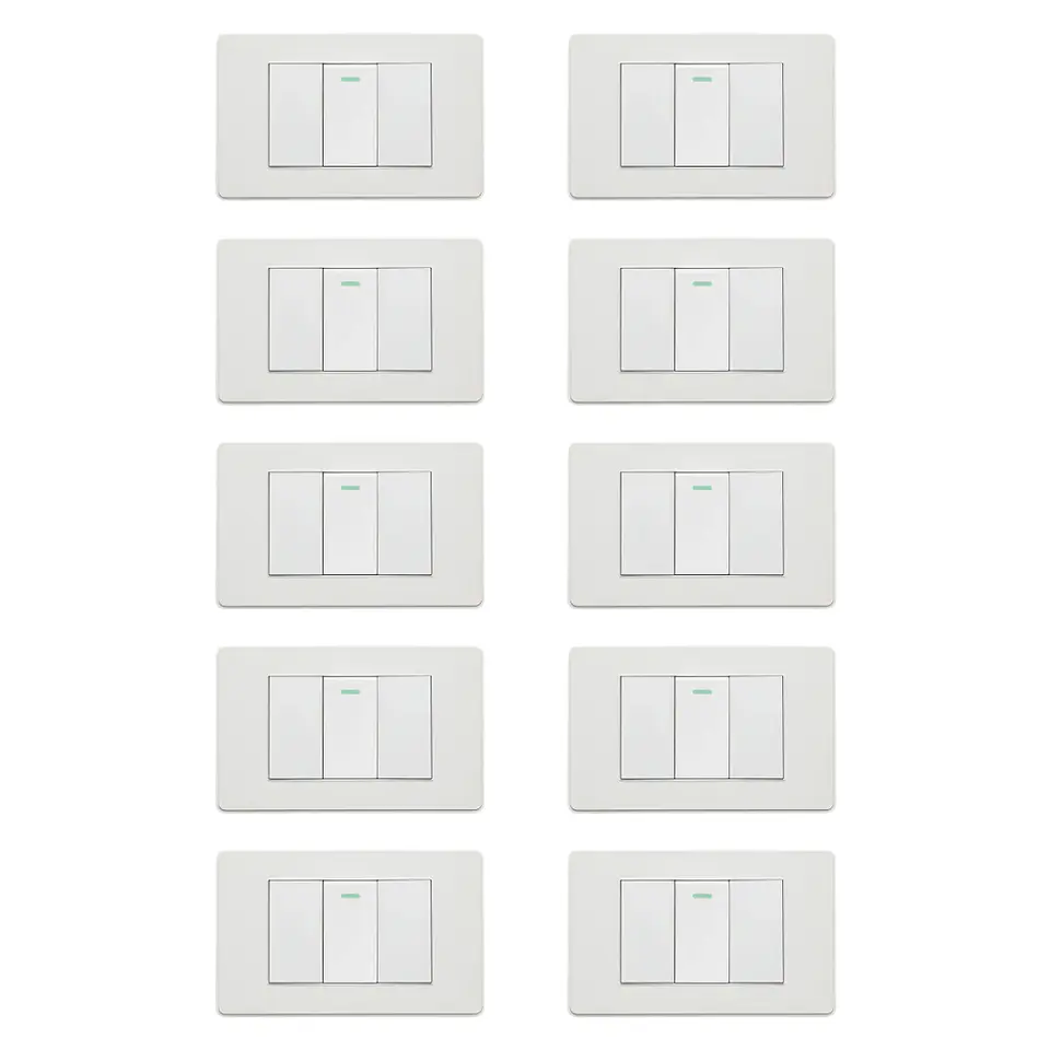 Interruptor Simple 2controles (Pack x |0)  1