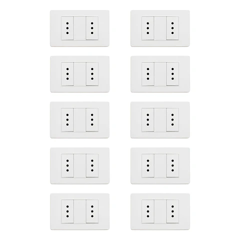 Tomacorriente Doble 10A (Pack 10)