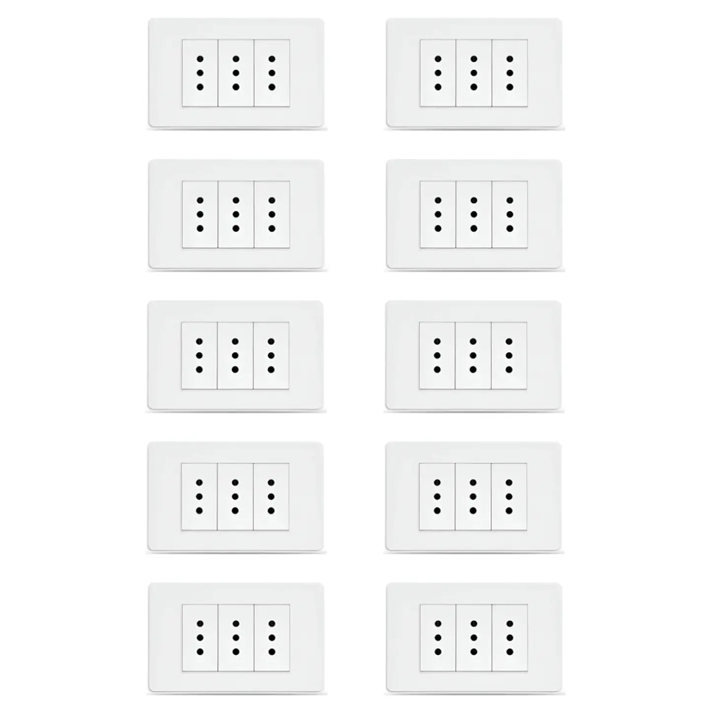 Tomacorriente Triple 10A (Pack 10) 1