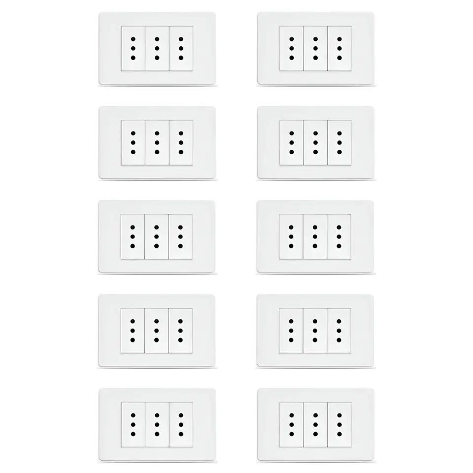 Tomacorriente Triple 10A (Pack 10) 1
