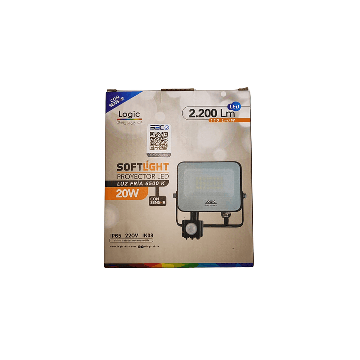 Proyector con sensor de movimiento 20W 6500k 3