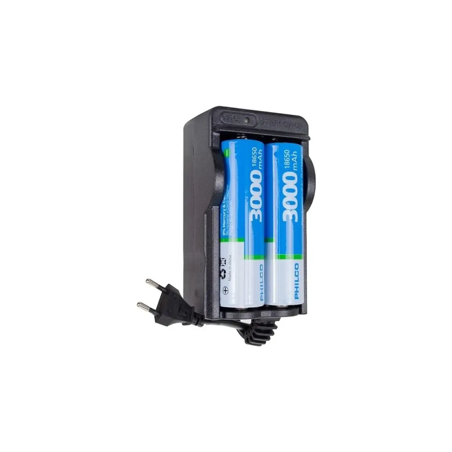 CARGADOR PARA 2 BATERIAS 18650 1