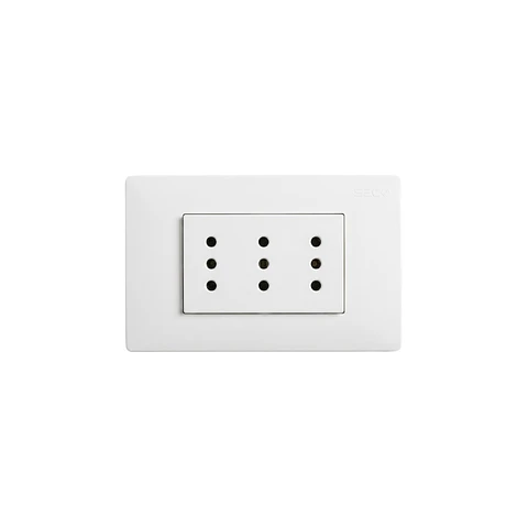 ENCHUFE TRIPLE 10A - PLACA ARMADA