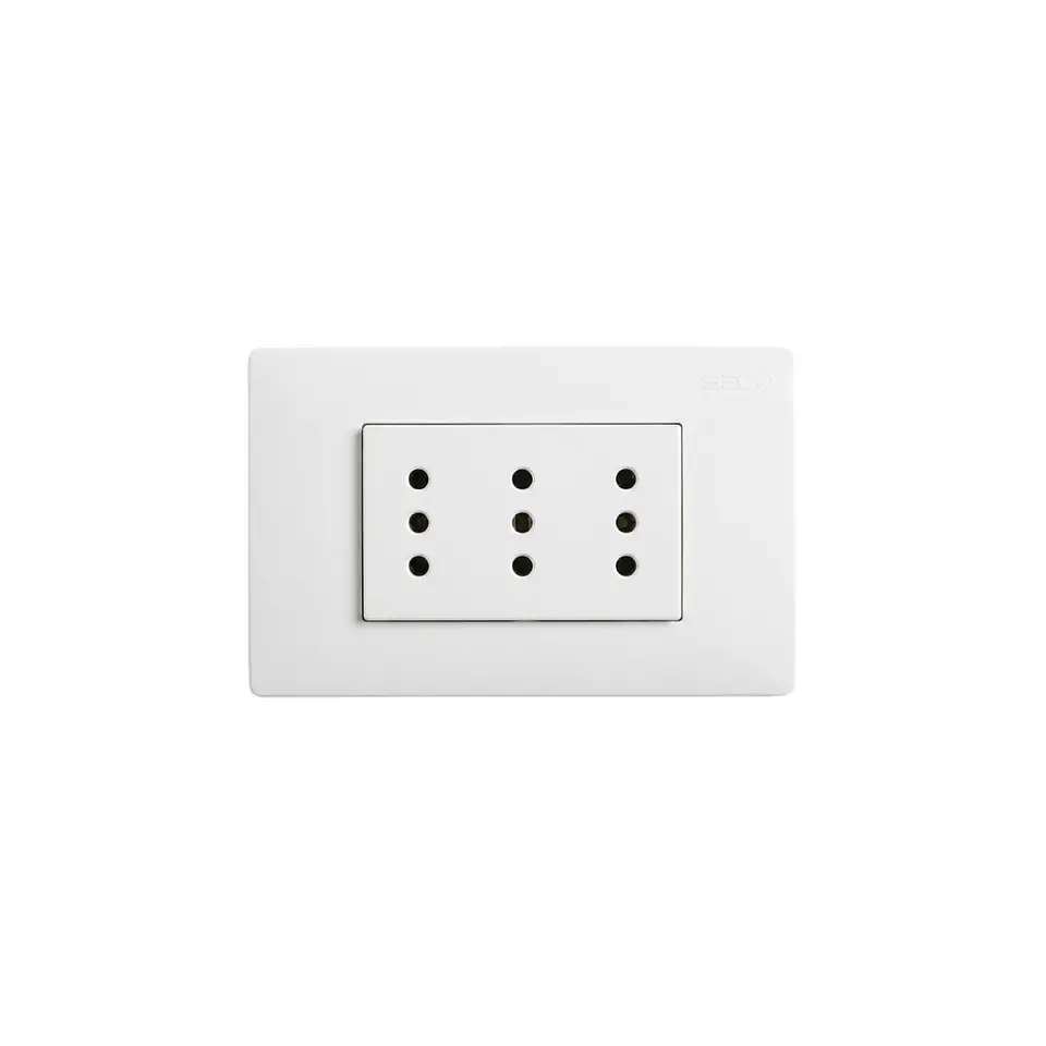 ENCHUFE TRIPLE 10A - PLACA ARMADA 1