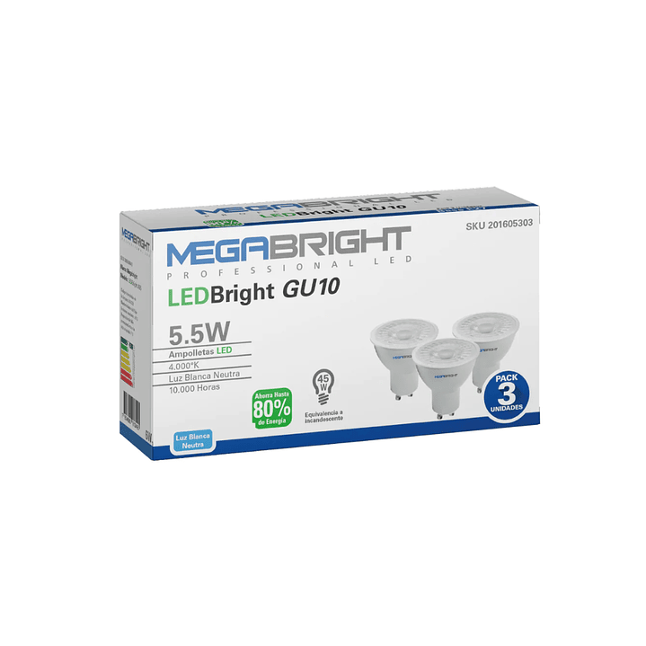 AMP.GU10 4000K X3 UNIDADES 2