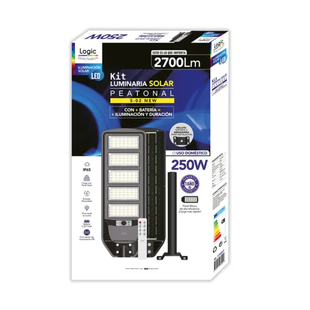Luminaria Solar Peatonal LED 250W 2