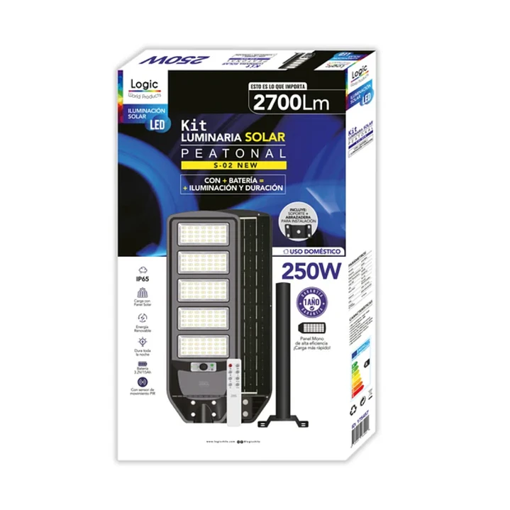Luminaria Solar Peatonal LED 250W 2