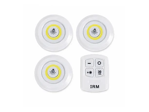 Pack de 3 focos LED con control remoto