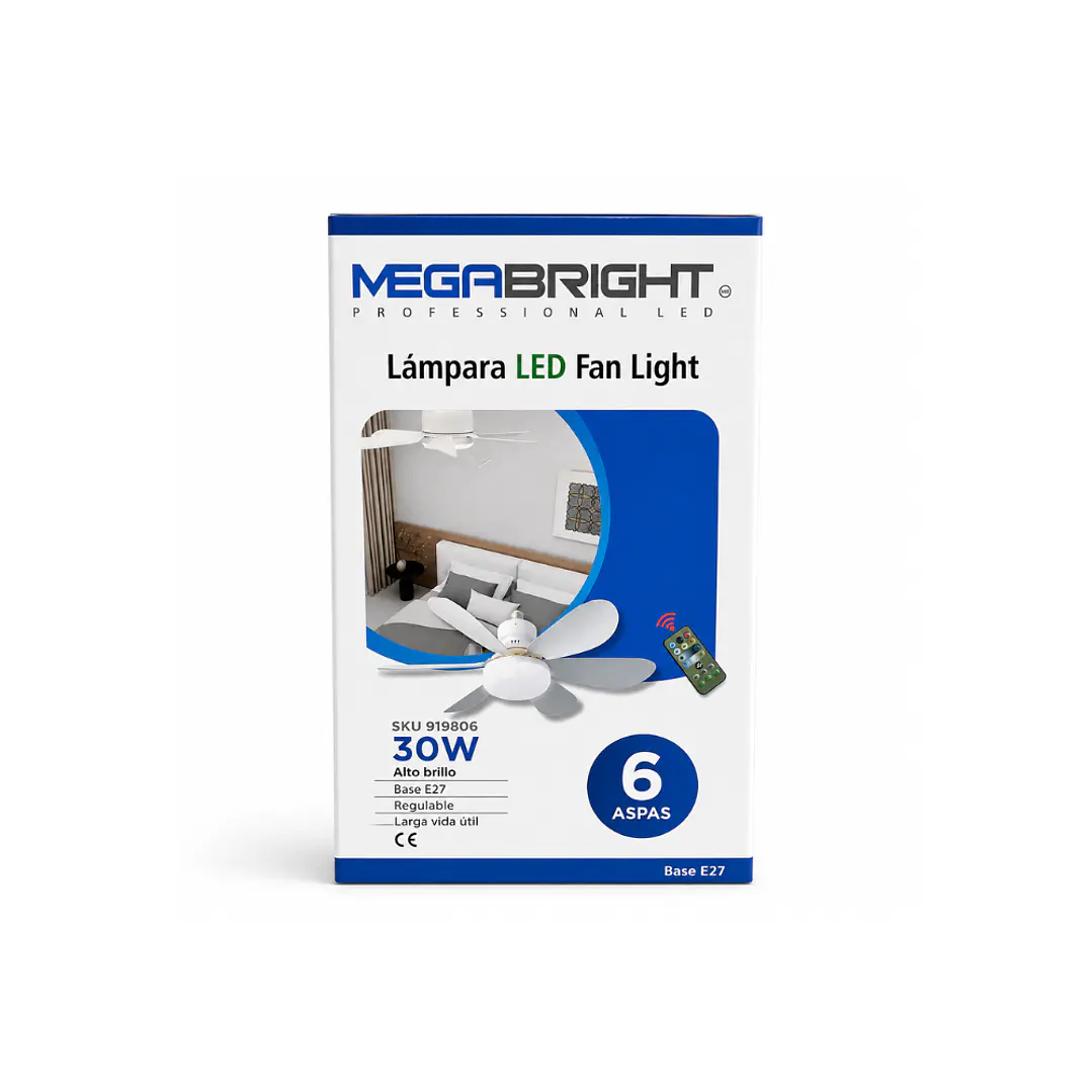 Lámpara LED con Ventilador 2