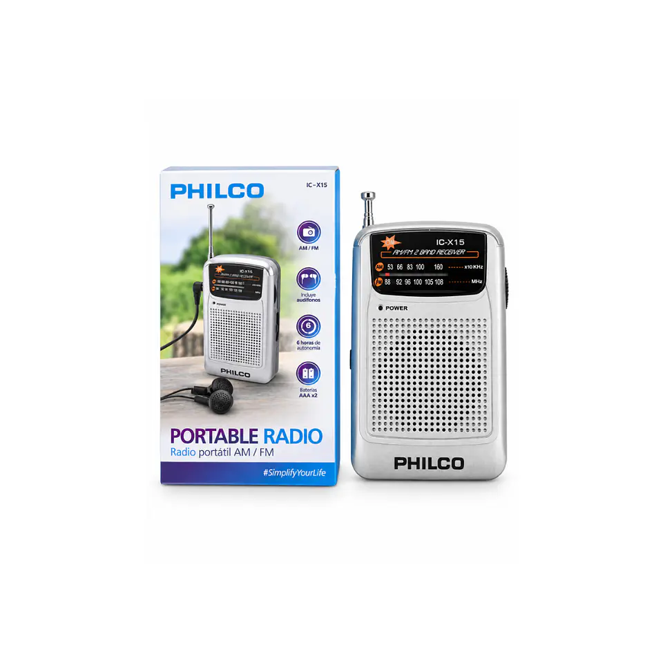 RADIO PORTATIL CON AUDIFONOS  2