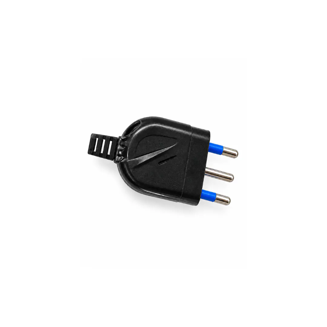 Macho Plano Salida Recta 16A 2P+T Negro 1