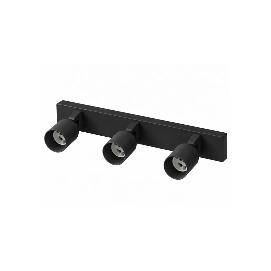 Barra Sobrepuesta TRIPLE 3 x GU10 Negro MATE 1