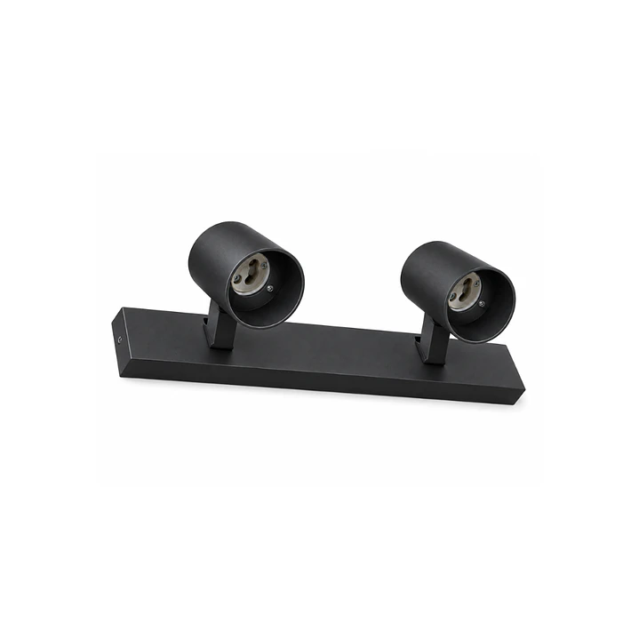 Barra Sobrepuesta DOBLE 2 x GU10 Negro MATE 1