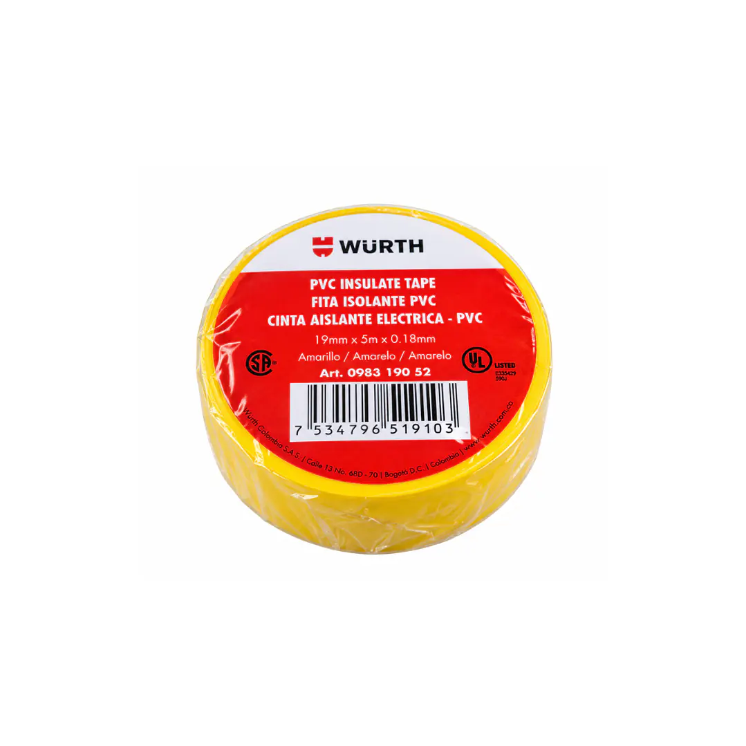 Cinta Aislante PVC Amarilla 1