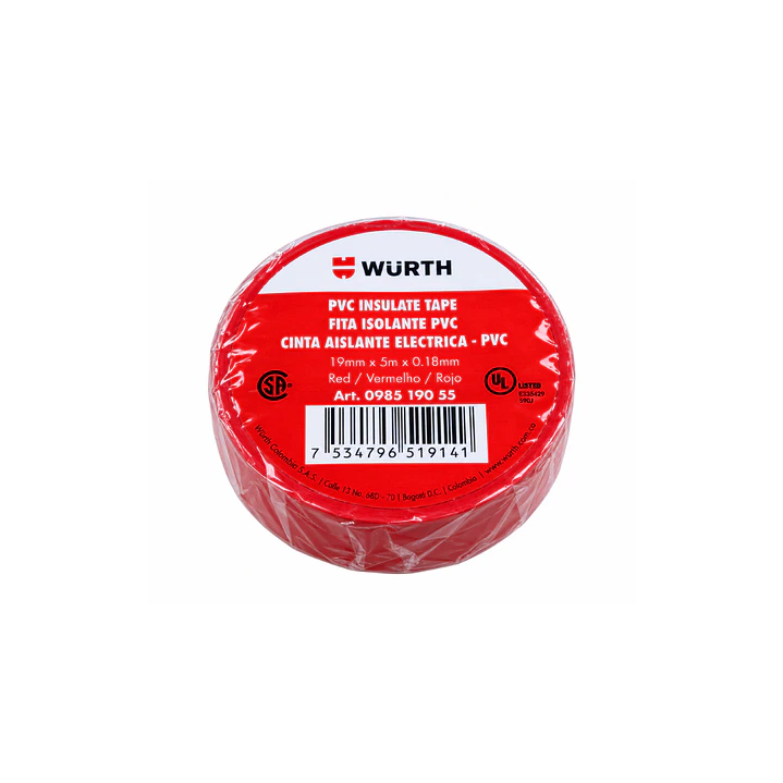 Cinta Aislante PVC Roja 1