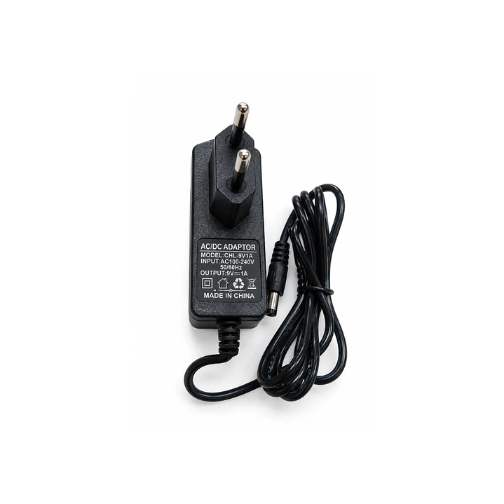 Fuente de poder  9v 1A central negativo  1