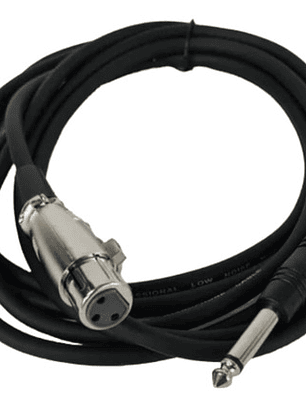 Cable Para Micrófono 3 Mt Xlr Hembra Plug 6,3 
