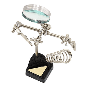 Lupa Escritorio Soporte Pinza Tercera Mano