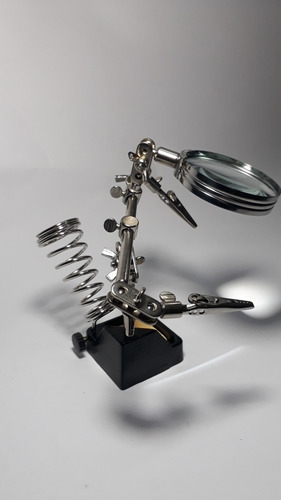 Lupa Escritorio Soporte Pinza Tercera Mano 2