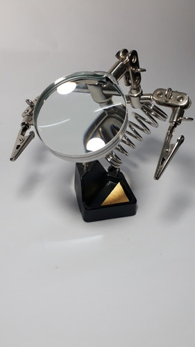 Lupa Escritorio Soporte Pinza Tercera Mano 3