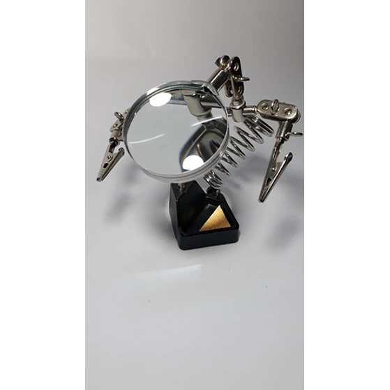 Lupa Escritorio Soporte Pinza Tercera Mano 3