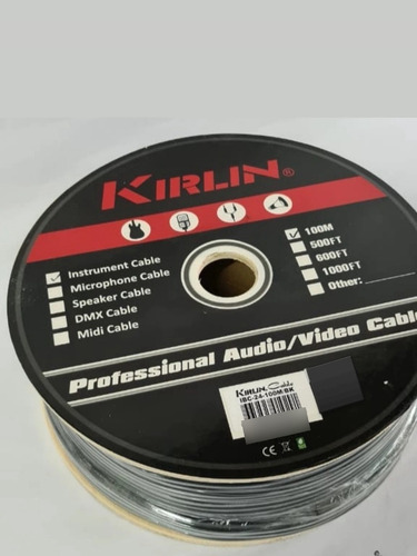 Cable Para Instrumento Kirlin Rollo 100 Mt 2