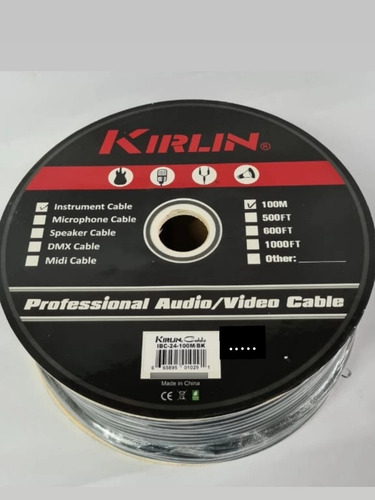 Cable Para Instrumento Kirlin Rollo 100 Mt 3