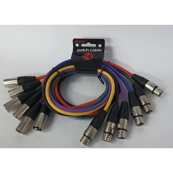 Pack 6 Cables Xlr Kirlin Colores 1mtrs 1