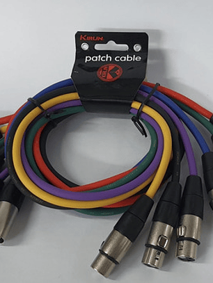 Pack 6 Cables Xlr Kirlin Colores 1mtrs
