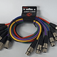 Pack 6 Cables Xlr Kirlin Colores 1mtrs - Miniatura 1