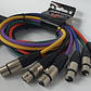 Pack 6 Cables Xlr Kirlin Colores 1mtrs - Miniatura 2