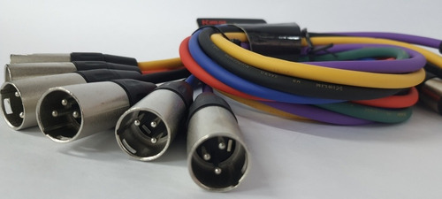 Pack 6 Cables Xlr Kirlin Colores 1mtrs 3