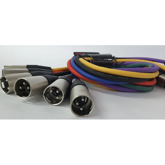Pack 6 Cables Xlr Kirlin Colores 1mtrs 3