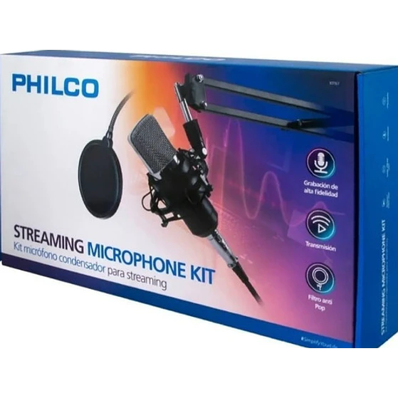 Micrófono Condensador Usb Kit Philco 7