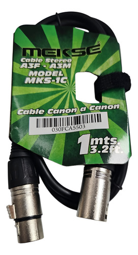 Cable De Microfono Xlr 1 Mt 1
