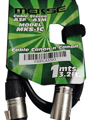 Cable De Microfono Xlr 1 Mt