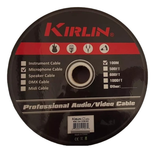Cable Balanceado De Micrófono Kirlin Rollo 100mtrs. 1