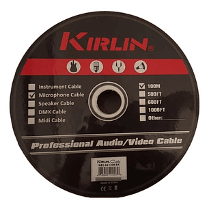 Cable Balanceado De Micrófono Kirlin Rollo 100mtrs.