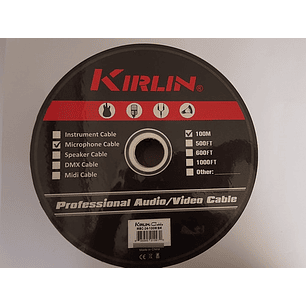 Cable Balanceado De Micrófono Kirlin Rollo 100mtrs.