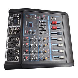 Power Mixer /mezclador Con Potencia 4 Canales C/usb