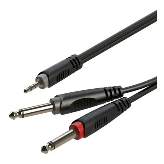 Cable De Audio  Plug 3,5 Stereo A 2 Plug 6,3 Mono 6 Mt 1