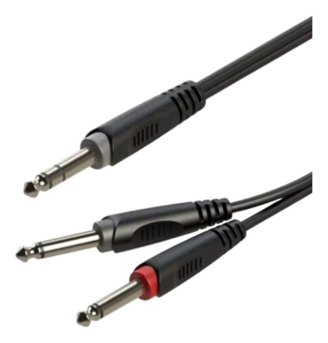 Cable De Audio Jack Stereo 6.3mm A 2 Jack 6.3 Mono 1